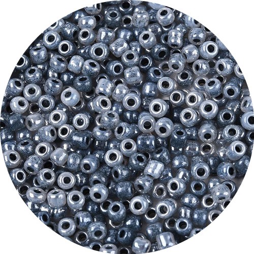 Koraliki drobne szklane do biżuterii bransoletek 2mm c.szare 20g-13503