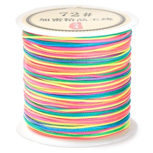 Sznurek nylonowy topliwy do makramy bransoletek 0,8mm kolorowy rolka 40m 1szt-13542