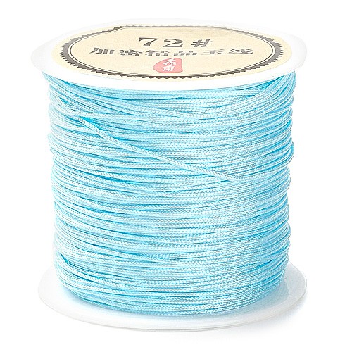 Sznurek nylonowy topliwy do makramy bransoletek 0,8mm j.niebieski rolka 40m 1szt-13548