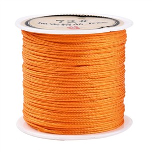 Sznurek nylonowy topliwy do makramy bransoletek 0,8mm pomarańczowy rolka 40m 1szt-13551