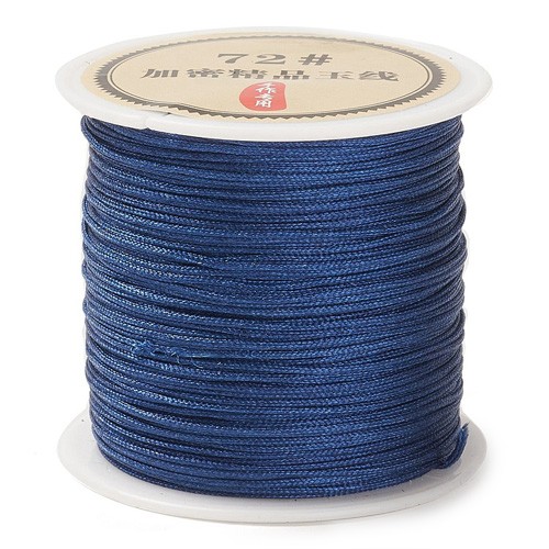 Sznurek nylonowy topliwy do makramy bransoletek 0,8mm morski rolka 40m 1szt-13554