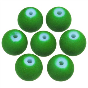 Koraliki gumowane kulki kule / szklane / c.zielone / 8mm / 50szt-7063