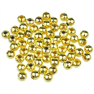 Kulki przekładki / metalowe / złote / 4mm / 9.4g / 100szt-8237