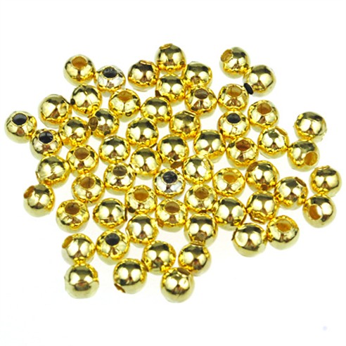 Kulki przekładki / metalowe / złote / 4mm / 9.4g / 100szt-8237