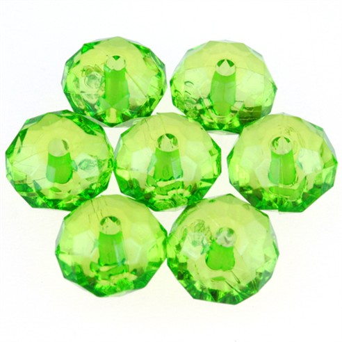 Koraliki fasetowane szlifowane kryształki / akrylowe / zielone / 12mm / 20szt-6345