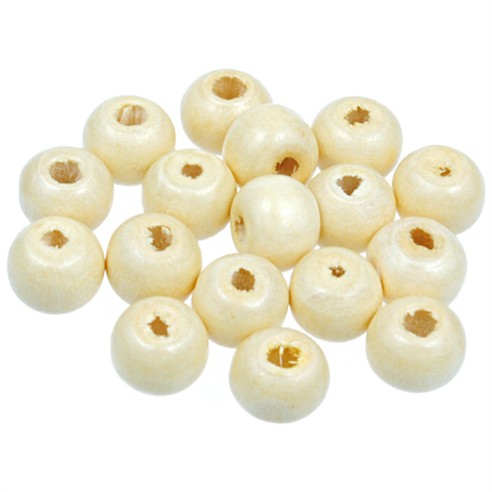 Koraliki kulki / drewniane / ecru / 8x7mm / 100szt-12908