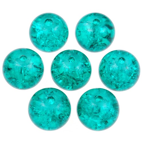 Koraliki spękane crackle / szklane / zielone / 8mm / 50szt-12724