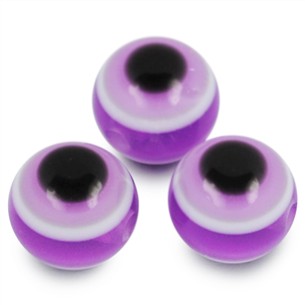 Koraliki oko proroka / akrylowe / fioletowe / 8mm / 30szt-5179