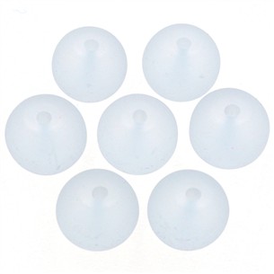 Koraliki mrożone kulki kule / szklane / białe / 8mm / 50szt-7082