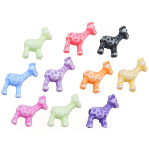 MIX koraliki żyrafa / akrylowe / 11x9mm / 13,3g / 100szt-7730