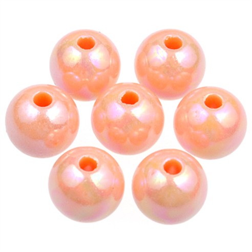 Koraliki kule opalizujące kulki / akylowe / pomarańczowe / 8mm / 13,6g / 50szt-12633