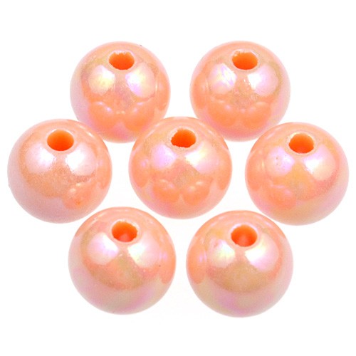 Koraliki kule opalizujące kulki / akylowe / pomarańczowe / 8mm / 13,6g / 50szt-12633