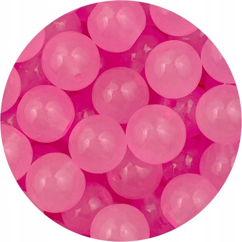 Koraliki kulki ala jadeit / szklane / j.różowe / 8mm / 50szt-7615