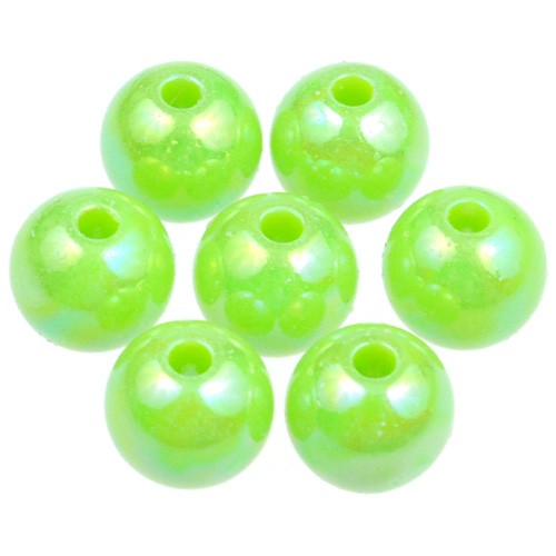 Koraliki kule opalizujące kulki / akylowe / zielone / 8mm / 13,1g / 50szt-12637