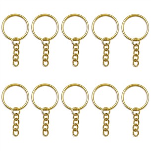 Baza brelok breloczek kółko baza łańcuszek 49mm / złoty / 20szt-13600