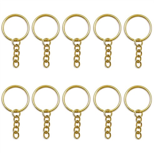 Baza brelok breloczek kółko baza łańcuszek 49mm / złoty / 20szt-13600