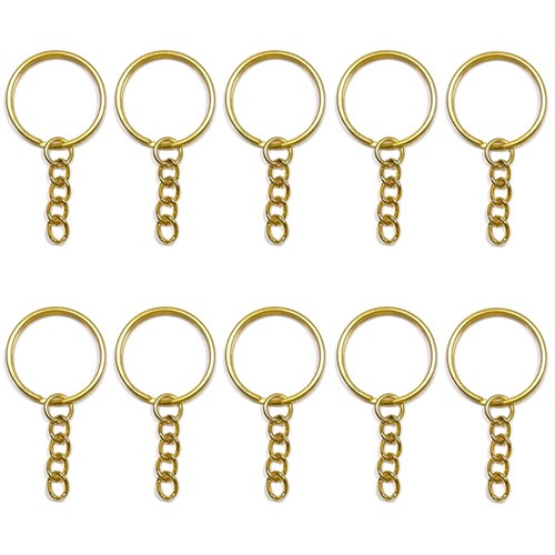 Baza brelok breloczek kółko baza łańcuszek 49mm / złoty / 20szt-13600