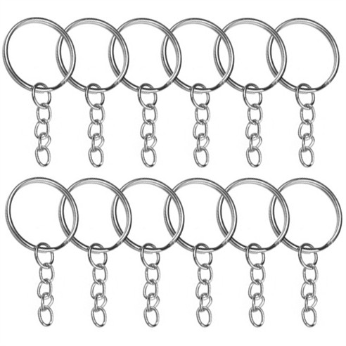 Baza brelok breloczek kółko baza łańcuszek 46mm / srebrny / 100szt-13320