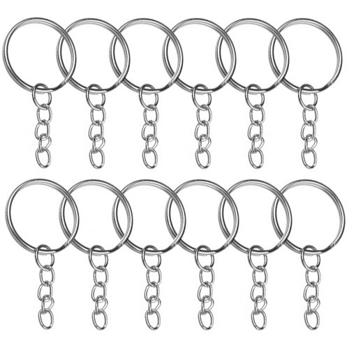 Baza brelok breloczek kółko baza łańcuszek 46mm / srebrny / 100szt-13320