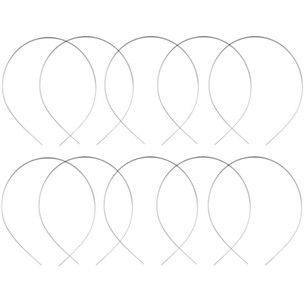 Baza opaski do włosów 120-125mm / metalowa / srebrna / 10szt-13249