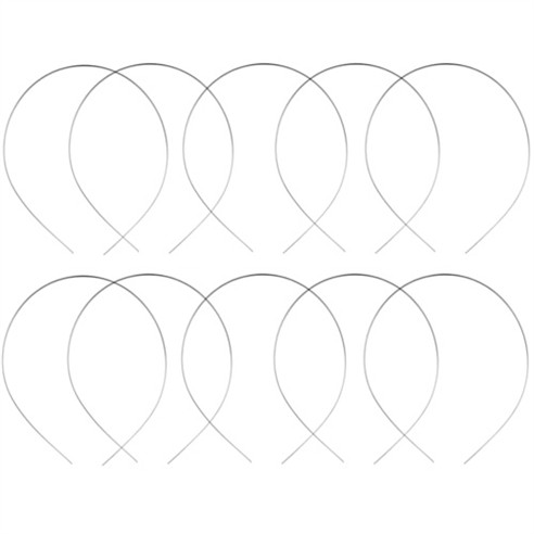 Baza opaski do włosów 120-125mm / metalowa / srebrna / 10szt-13249