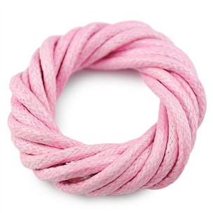 Sznurek jubilerski woskowany 2mm / bawełniany / jasny różowy / 10m-7187