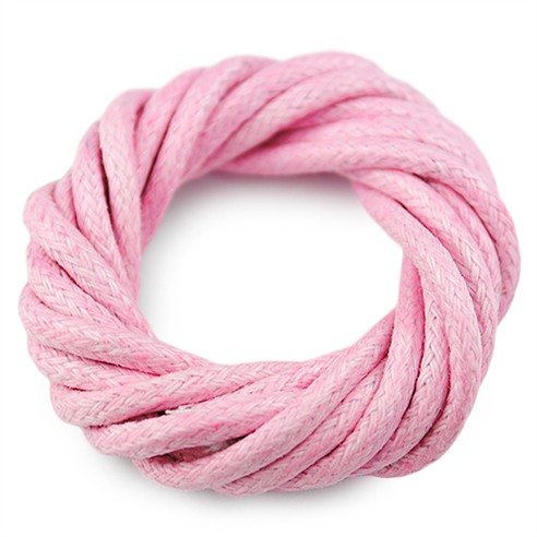 Sznurek jubilerski woskowany 2mm / bawełniany / jasny różowy / 10m-7187