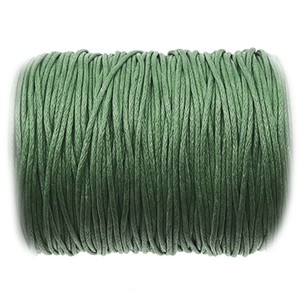 Sznurek jubilerski woskowany 1mm /  c.zielony / 10m-13399