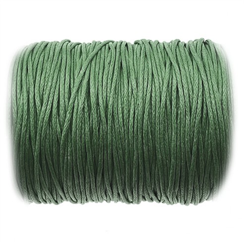 Sznurek jubilerski woskowany 1mm /  c.zielony / 10m-13399