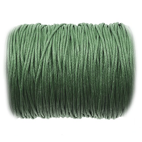 Sznurek jubilerski woskowany 1mm /  c.zielony / 10m-13399