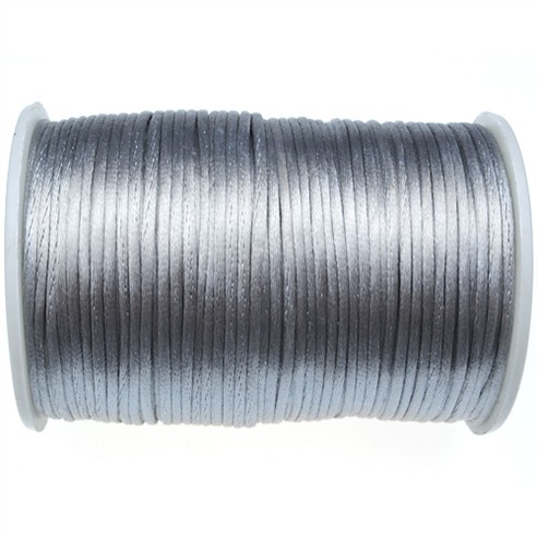 Sznurek satynowy z połyskiem 2.5mm / j.szary / 10m-9370