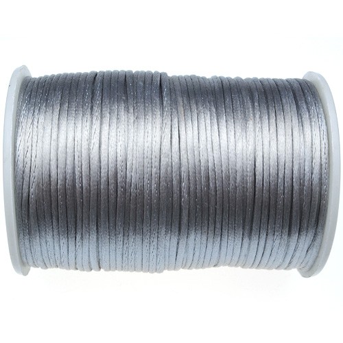 Sznurek satynowy z połyskiem 2.5mm / j.szary / 10m-9370