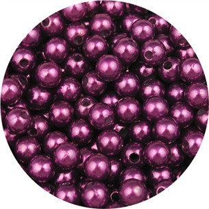 Koraliki kulki perełki perły / akrylowe / fioletowe / 6mm / 10.2g / 100szt-11257