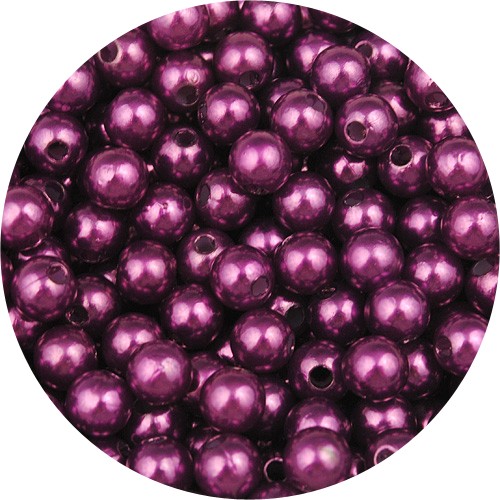 Koraliki kulki perełki perły / akrylowe / fioletowe / 6mm / 10.2g / 100szt-11257