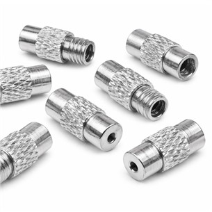 Zapięcie skręcane zakręcane stop metalu srebrny 12x4mm 10kpl-13638