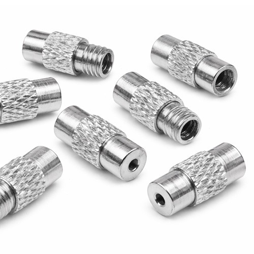 Zapięcie skręcane zakręcane stop metalu srebrny 12x4mm 10kpl-13638