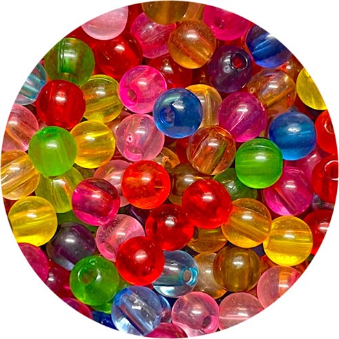 MIX koraliki kulki akrylowe 6mm 10,3g 100szt-13073