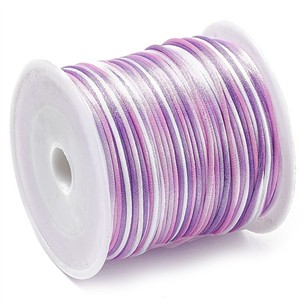 Sznurek satynowy nylonowy jubilerski topliwy 1mm kolorowy rolka 45m 1szt-13540