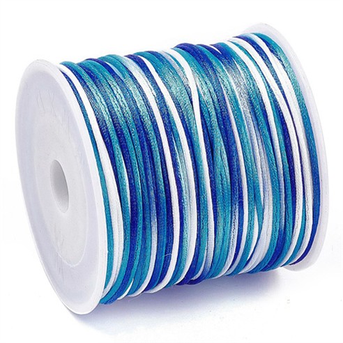 Sznurek satynowy nylonowy jubilerski topliwy 1mm kolorowy rolka 45m 1szt-13541