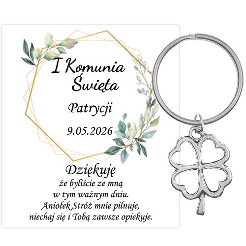 PODZIĘKOWANIE dla gości breloczek Brelok 1 KOMUNIA ŚWIĘTA KONICZYNKA PAMIĄTKA 10C-13679