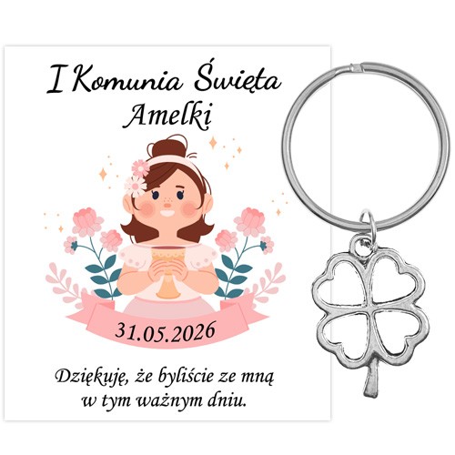 PODZIĘKOWANIE dla gości breloczek Brelok 1 KOMUNIA ŚWIĘTA KONICZYNKA PAMIĄTKA 10D-13680