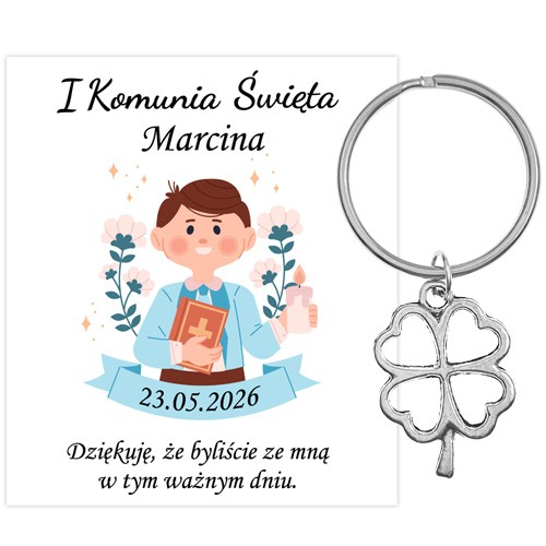 PODZIĘKOWANIE dla gości breloczek Brelok 1 KOMUNIA ŚWIĘTA KONICZYNKA PAMIĄTKA 10E-13681