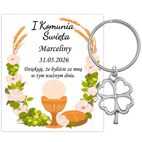 PODZIĘKOWANIE dla gości breloczek Brelok 1 KOMUNIA ŚWIĘTA KONICZYNKA PAMIĄTKA 10G-13683