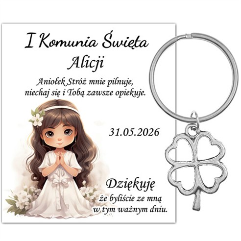 PODZIĘKOWANIE dla gości breloczek Brelok 1 KOMUNIA ŚWIĘTA KONICZYNKA PAMIĄTKA 10J-13686