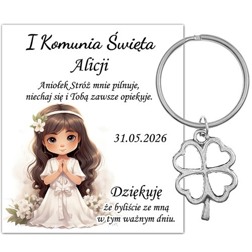 PODZIĘKOWANIE dla gości breloczek Brelok 1 KOMUNIA ŚWIĘTA KONICZYNKA PAMIĄTKA 10J-13686