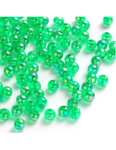 Koraliki kulki kule opalizujące akrylowe zielone 6mm...