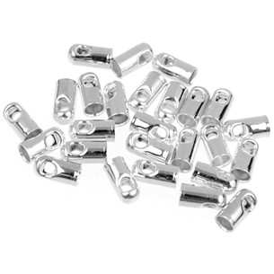 Końcówka, uchwyt do wklejania metalowa k.srebrny 5,2x2,8mm 20szt-8329
