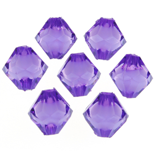 Koraliki diamenciki koralik w koraliku / akrylowe / fioletowe / 10mm / 10szt-6299