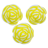 Koraliki róże różyczki / akrylowe / żółte / 13x13x12.5mm / 4szt