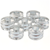 Koraliki walce / akrylowe / białe, transparentne / 9mm / 6szt